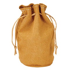 Dice Bag - Leather 3x4.5 Tan